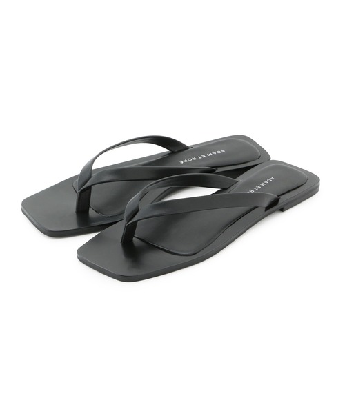 ADAM ET ROPE'（アダムエロペ）の「フェイクレザースクエアビーチサンダル（サンダル・レディース・ベージュ/ブラック・23.5cm/24.0cm/24.5cm/23.0cm）」の10枚目の写真