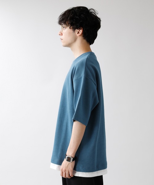 セール】フェイクレイヤードTシャツ/949421（Tシャツ/カットソー