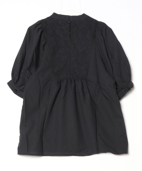 STYLEBLOCK(スタイルブロック)の「ローン×レースボリュームスリーブブラウス(シャツ/ブラウス・レディース・グレイッシュベージュ/ブラック/オフホワイト/ライトベージュ・M)」の6枚目の写真