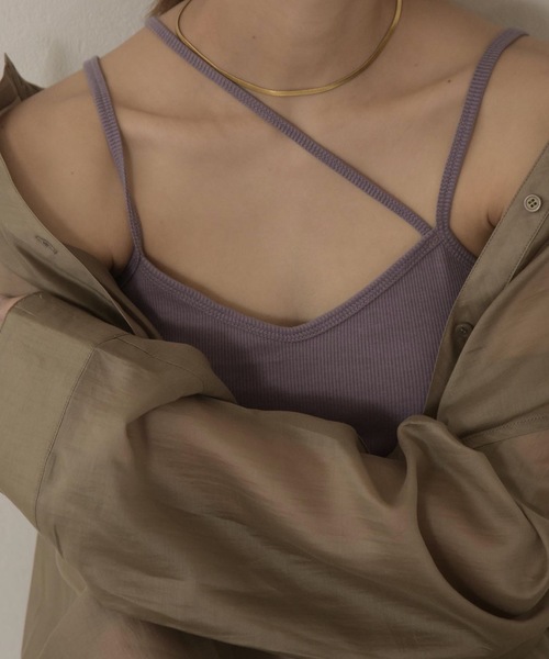 Amiur（エミレ）の「asymmetry camisole（キャミソール・レディース・ベージュ/ブラウン/ラベンダー・FREE）」の18枚目の写真