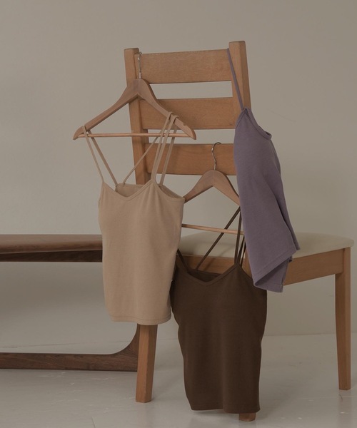 Amiur（エミレ）の「asymmetry camisole（キャミソール・レディース・ベージュ/ブラウン/ラベンダー・FREE）」の19枚目の写真