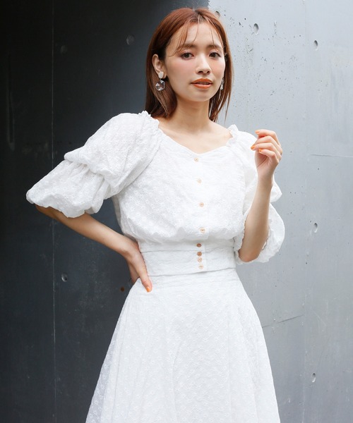 one after another NICE CLAUP(ワンアフターアナザーナイスクラップ)の「バックリボンサーキュラースカート(スカート・レディース・オフホワイト/ホワイト系その他/ミント/イエロー・FREE)」の13枚目の写真