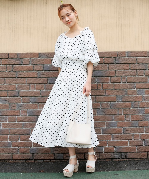 one after another NICE CLAUP(ワンアフターアナザーナイスクラップ)の「バックリボンサーキュラースカート(スカート・レディース・オフホワイト/ホワイト系その他/ミント/イエロー・FREE)」の17枚目の写真