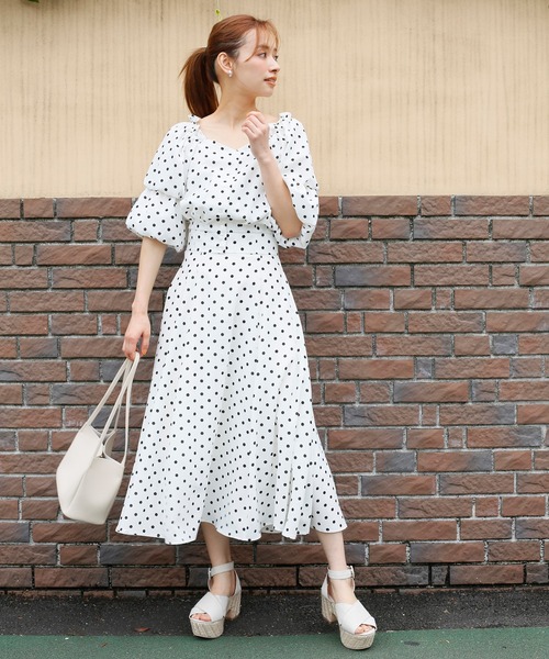 one after another NICE CLAUP(ワンアフターアナザーナイスクラップ)の「バックリボンサーキュラースカート(スカート・レディース・オフホワイト/ホワイト系その他/ミント/イエロー・FREE)」の18枚目の写真