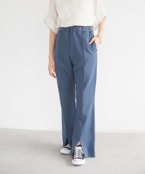 CRAFT STANDARD BOUTIQUE（クラフトスタンダードブティック）の「フロントスリットフレアパンツ　＊◇（スラックス・レディース・ベージュ/イエロー/ブルー系その他7/ブラック・M/L）」の8枚目の写真