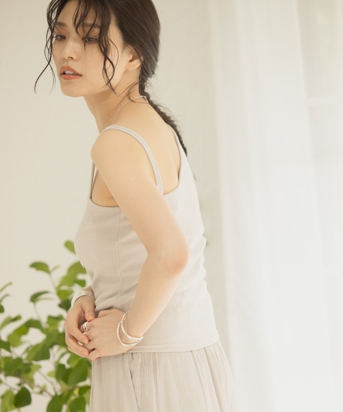 BAYFLOW（ベイフロー）の「ワンショルダータンク（タンクトップ・レディース・ホワイト/ベージュ/ラベンダー/チャコール・FREE）」の17枚目の写真