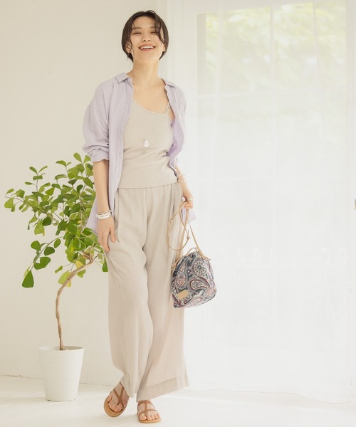 BAYFLOW（ベイフロー）の「ワンショルダータンク（タンクトップ・レディース・ホワイト/ベージュ/ラベンダー/チャコール・FREE）」の7枚目の写真