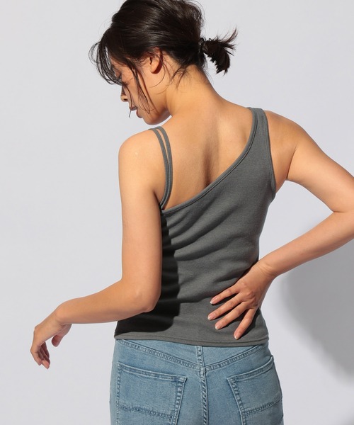 BAYFLOW（ベイフロー）の「ワンショルダータンク（タンクトップ・レディース・ホワイト/ベージュ/ラベンダー/チャコール・FREE）」の15枚目の写真