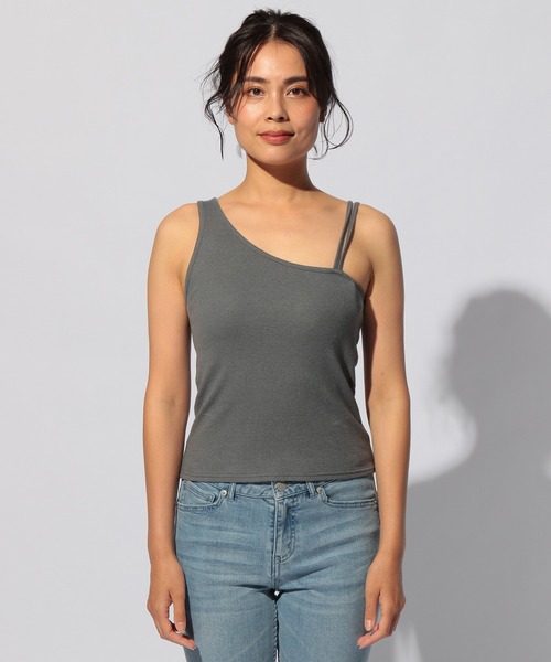 BAYFLOW（ベイフロー）の「ワンショルダータンク（タンクトップ・レディース・ホワイト/ベージュ/ラベンダー/チャコール・FREE）」の18枚目の写真