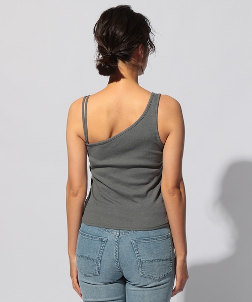 BAYFLOW（ベイフロー）の「ワンショルダータンク（タンクトップ・レディース・ホワイト/ベージュ/ラベンダー/チャコール・FREE）」の8枚目の写真