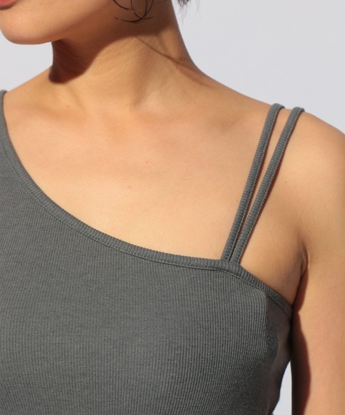 BAYFLOW（ベイフロー）の「ワンショルダータンク（タンクトップ・レディース・ホワイト/ベージュ/ラベンダー/チャコール・FREE）」の21枚目の写真