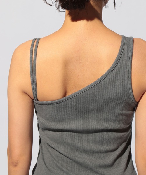 BAYFLOW（ベイフロー）の「ワンショルダータンク（タンクトップ・レディース・ホワイト/ベージュ/ラベンダー/チャコール・FREE）」の14枚目の写真