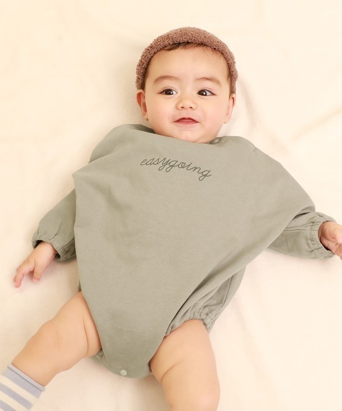 devirock（デビロック）の「ロゴスウェットロンパース（ロンパース・キッズ・パープル系その他/ブルーグレー/ブラウン系その他/オートミール/ブルー系その他/グレー系その他・80ｃｍ/70cm）」の3枚目の写真