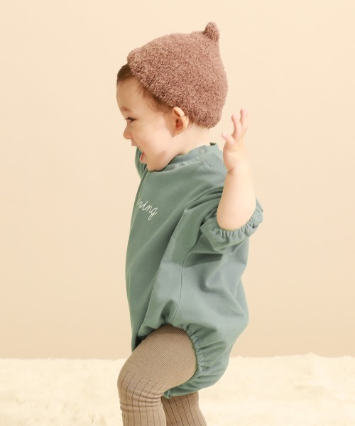 devirock（デビロック）の「ロゴスウェットロンパース（ロンパース・キッズ・パープル系その他/ブルーグレー/ブラウン系その他/オートミール/ブルー系その他/グレー系その他・80ｃｍ/70cm）」の5枚目の写真