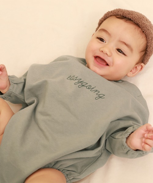 devirock（デビロック）の「ロゴスウェットロンパース（ロンパース・キッズ・パープル系その他/ブルーグレー/ブラウン系その他/オートミール/ブルー系その他/グレー系その他・80ｃｍ/70cm）」の14枚目の写真