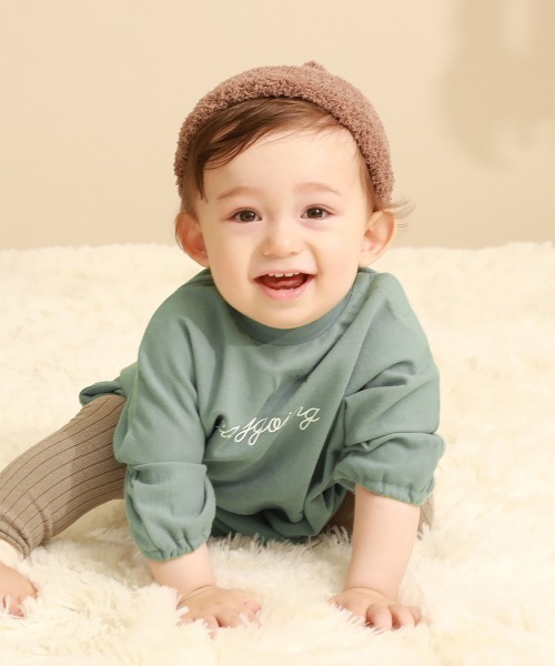 devirock（デビロック）の「ロゴスウェットロンパース（ロンパース・キッズ・パープル系その他/ブルーグレー/ブラウン系その他/オートミール/ブルー系その他/グレー系その他・80ｃｍ/70cm）」の11枚目の写真