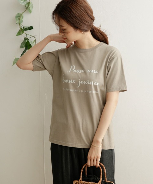 URBAN RESEARCH DOORS（アーバンリサーチドアーズ）の「Passe uneプリントTシャツ（Tシャツ/カットソー・レディース・グレー/オフホワイト/ブラック・ONE）」の5枚目の写真