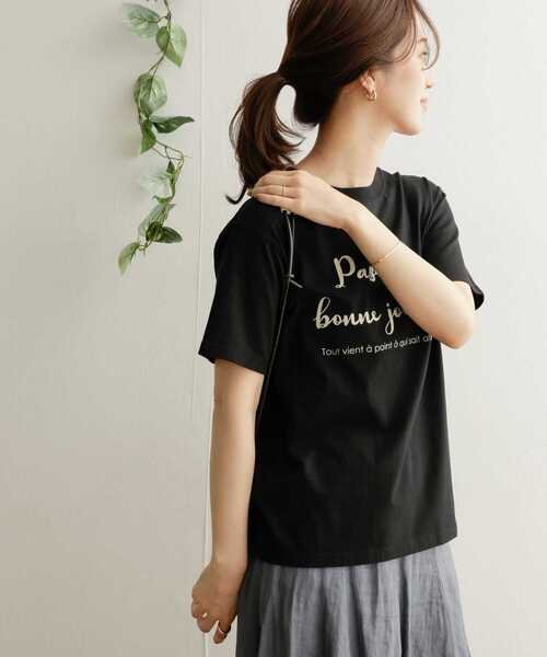 URBAN RESEARCH DOORS（アーバンリサーチドアーズ）の「Passe uneプリントTシャツ（Tシャツ/カットソー・レディース・グレー/オフホワイト/ブラック・ONE）」の10枚目の写真