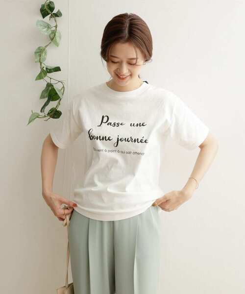URBAN RESEARCH DOORS（アーバンリサーチドアーズ）の「Passe uneプリントTシャツ（Tシャツ/カットソー・レディース・グレー/オフホワイト/ブラック・ONE）」の15枚目の写真