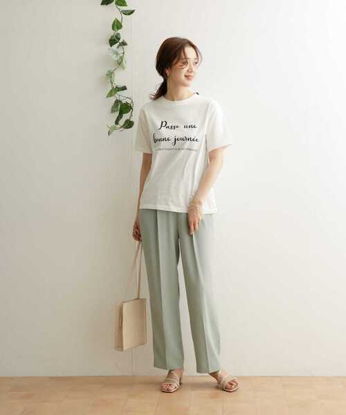 URBAN RESEARCH DOORS（アーバンリサーチドアーズ）の「Passe uneプリントTシャツ（Tシャツ/カットソー・レディース・グレー/オフホワイト/ブラック・ONE）」の17枚目の写真