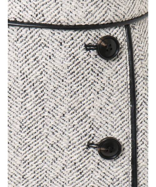 MURUA（ムルーア）の「レザーパイピングタイトスカート（スカート・レディース・アイボリー/ブラック/オレンジ・1/2）」の15枚目の写真