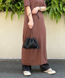 Beau're | BEAURE ヴュレ カウレザー タッセル ミニ 巾着 ショルダーバッグ(ショルダーバッグ)