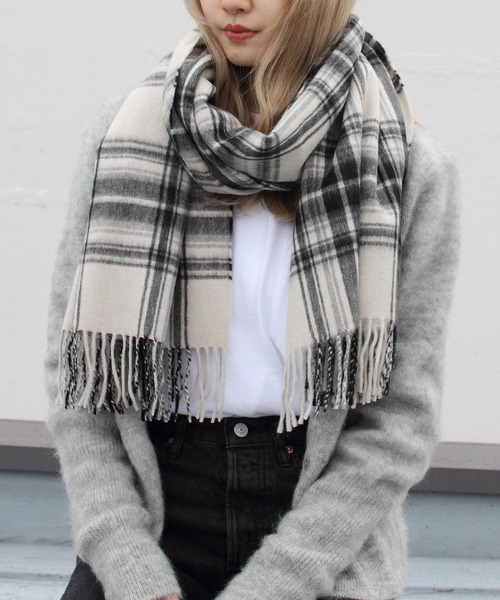 STEPS(ステップス)の「W.J HENDERSON ウーヴンストール WOVEN STOLE #WJHA-03(マフラー)」|ブラック