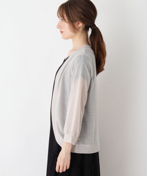 DRESKIP（ドレスキップ）の「◆ラメ混ボレロカーディガン（カーディガン/ボレロ・レディース・オフホワイト/ライトグレー/ライトブルー/ネイビー・02/03）」の6枚目の写真