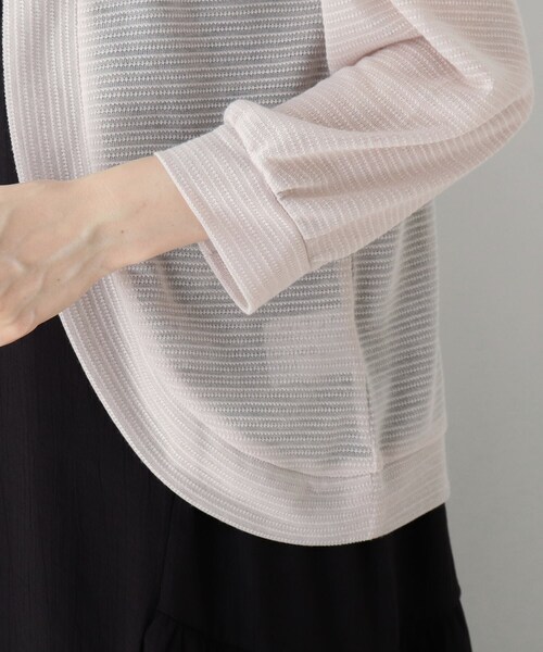DRESKIP（ドレスキップ）の「◆ラメ混ボレロカーディガン（カーディガン/ボレロ・レディース・オフホワイト/ライトグレー/ライトブルー/ネイビー・02/03）」の9枚目の写真