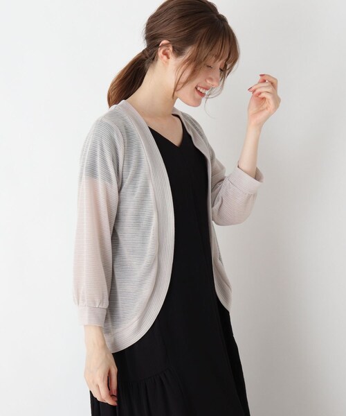 DRESKIP（ドレスキップ）の「◆ラメ混ボレロカーディガン（カーディガン/ボレロ・レディース・オフホワイト/ライトグレー/ライトブルー/ネイビー・02/03）」の11枚目の写真