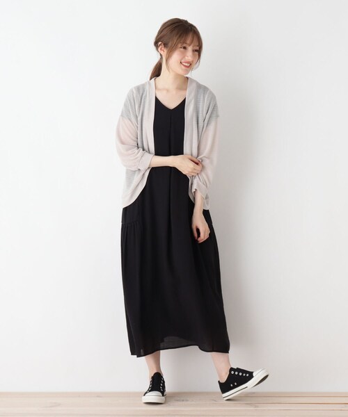 DRESKIP（ドレスキップ）の「◆ラメ混ボレロカーディガン（カーディガン/ボレロ・レディース・オフホワイト/ライトグレー/ライトブルー/ネイビー・02/03）」の12枚目の写真