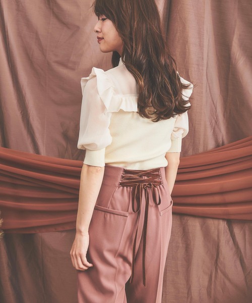 NOELA（ノエラ）の「バックレースアップストレートパンツ（その他パンツ・レディース・ピンク/ベージュ/その他1・M/S）」の13枚目の写真