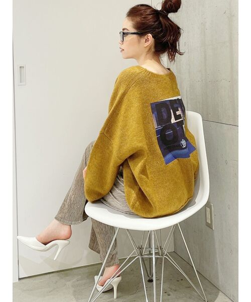 GYDA（ジェイダ）の「LA DEVOTE ニット トップス（ニット/セーター・レディース・グレー/オリーブ/アイボリー/マスタード・FREE）」の6枚目の写真