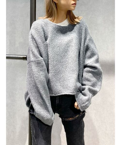 GYDA（ジェイダ）の「LA DEVOTE ニット トップス（ニット/セーター・レディース・グレー/オリーブ/アイボリー/マスタード・FREE）」の20枚目の写真