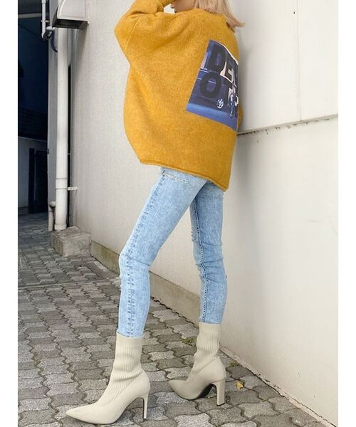 GYDA（ジェイダ）の「LA DEVOTE ニット トップス（ニット/セーター・レディース・グレー/オリーブ/アイボリー/マスタード・FREE）」の16枚目の写真