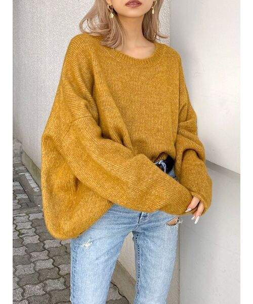 GYDA（ジェイダ）の「LA DEVOTE ニット トップス（ニット/セーター・レディース・グレー/オリーブ/アイボリー/マスタード・FREE）」の7枚目の写真