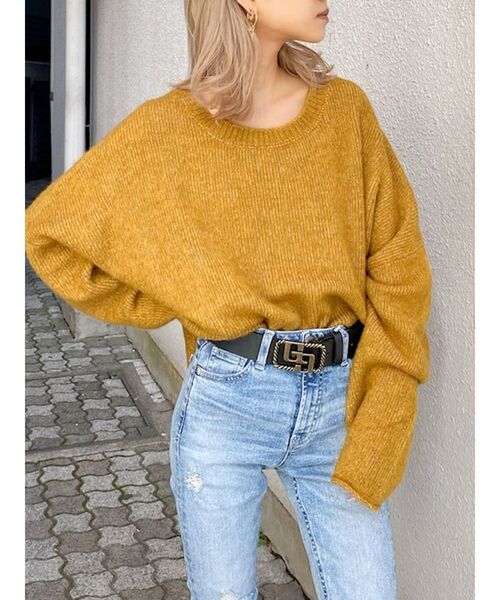 GYDA（ジェイダ）の「LA DEVOTE ニット トップス（ニット/セーター・レディース・グレー/オリーブ/アイボリー/マスタード・FREE）」の17枚目の写真