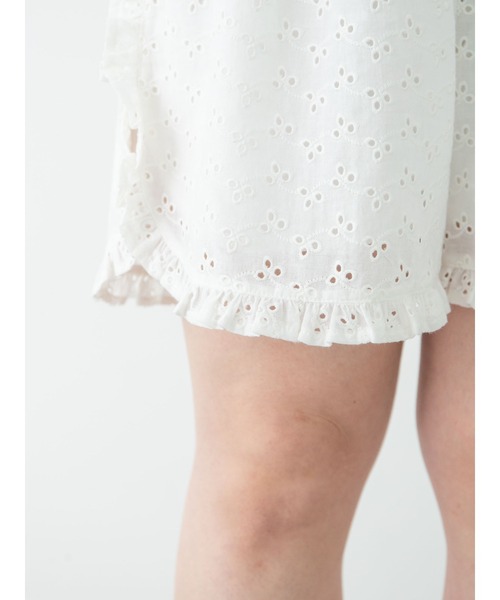 SLURR（スラ―）の「【大きいサイズ】Cotton lace short pants（ルームウェア/パジャマ・レディース・ホワイト・L）」の10枚目の写真