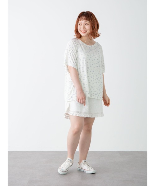SLURR（スラ―）の「【大きいサイズ】Cotton lace short pants（ルームウェア/パジャマ・レディース・ホワイト・L）」の15枚目の写真