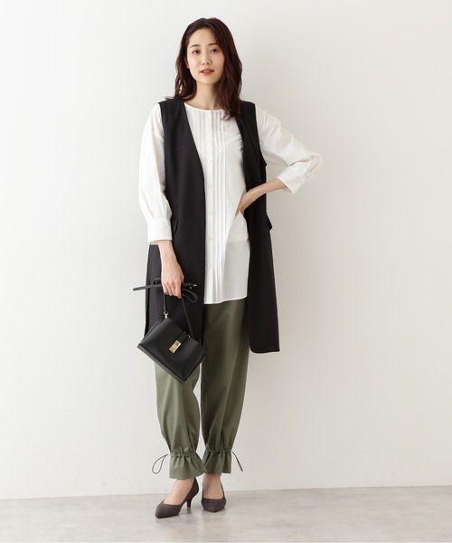 NATURAL BEAUTY BASIC（ナチュラルビューティーベーシック）の「ドロストヘムパンツ/0171230870（その他パンツ・レディース・ベージュ/カーキ・SMALL/MEDIUM）」の11枚目の写真