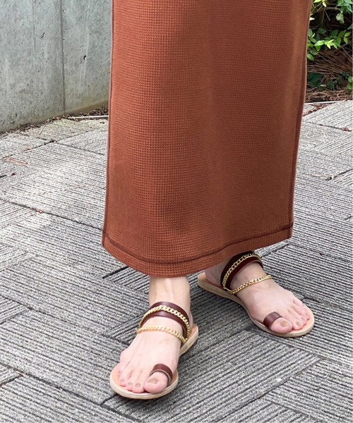 【ANCIENT GREEK SANDALS/エインシェント グリークサンダル】 CHAIN FLAT サンダル