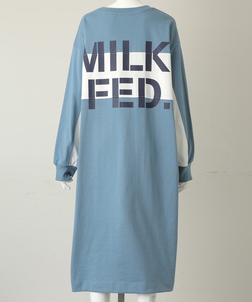 MILKFED.（ミルクフェド）の「BICOLOR DRESS（ワンピース・レディース・ライトブルー/ブラック/ベージュ・ONE SIZE）」の8枚目の写真
