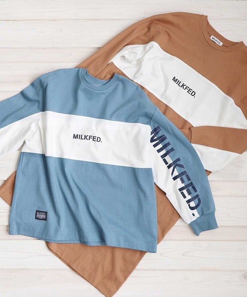 MILKFED.（ミルクフェド）の「BICOLOR DRESS（ワンピース・レディース・ライトブルー/ブラック/ベージュ・ONE SIZE）」の10枚目の写真