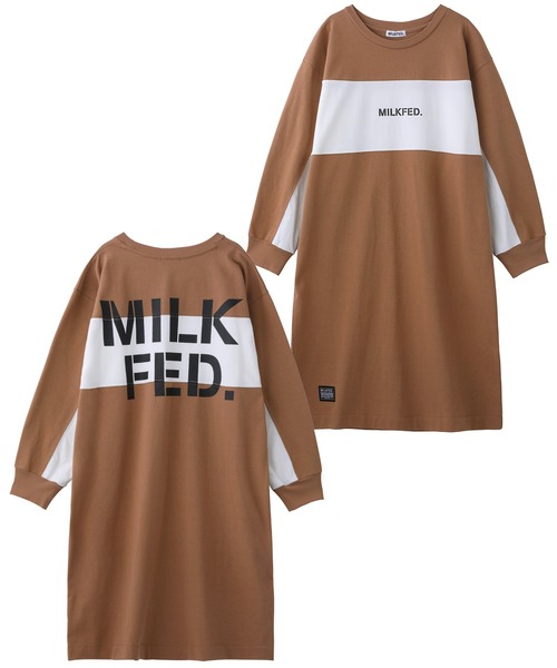 MILKFED.（ミルクフェド）の「BICOLOR DRESS（ワンピース・レディース・ライトブルー/ブラック/ベージュ・ONE SIZE）」の15枚目の写真