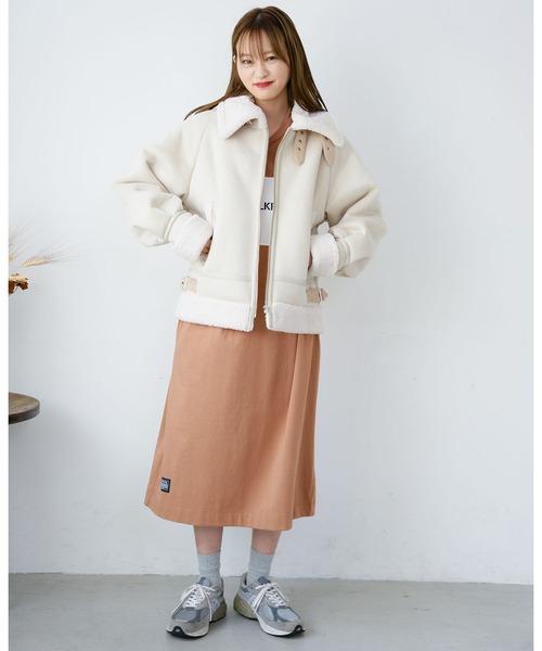 MILKFED.（ミルクフェド）の「BICOLOR DRESS（ワンピース・レディース・ライトブルー/ブラック/ベージュ・ONE SIZE）」の12枚目の写真