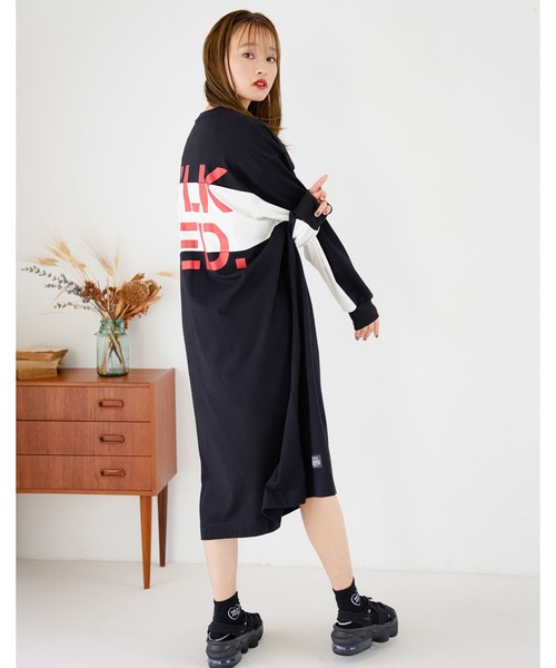 MILKFED.（ミルクフェド）の「BICOLOR DRESS（ワンピース・レディース・ライトブルー/ブラック/ベージュ・ONE SIZE）」の21枚目の写真
