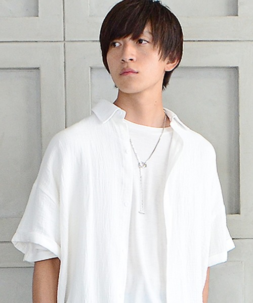 MinoriTY（マイノリティ）の「【MinoriTY】Tバーチェーンネックレス ユニセックス （ネックレス・メンズ・シルバー/ブラック系その他・70cm）」の4枚目の写真