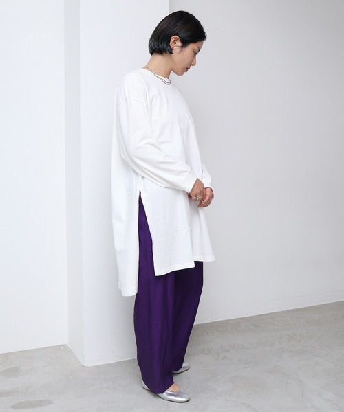 nitca（ニトカ）の「C/CU/LIラチネ　NEWバックシームパンツ（その他パンツ・レディース・パープル/インディゴブルー/アイボリー・FREE）」の21枚目の写真