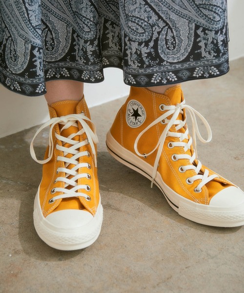 CONVERSE（コンバース）の「【CONVERSE】ALL STAR STITCHING WT HI（スニーカー・レディース・グリーン/マスタード・23.5cm/24.5cm/23.0cm/24.0cm）」の2枚目の写真