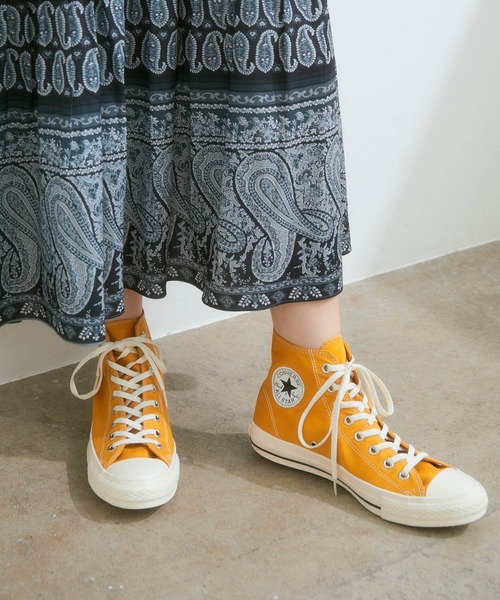 CONVERSE（コンバース）の「【CONVERSE】ALL STAR STITCHING WT HI（スニーカー・レディース・グリーン/マスタード・23.5cm/24.5cm/23.0cm/24.0cm）」の3枚目の写真